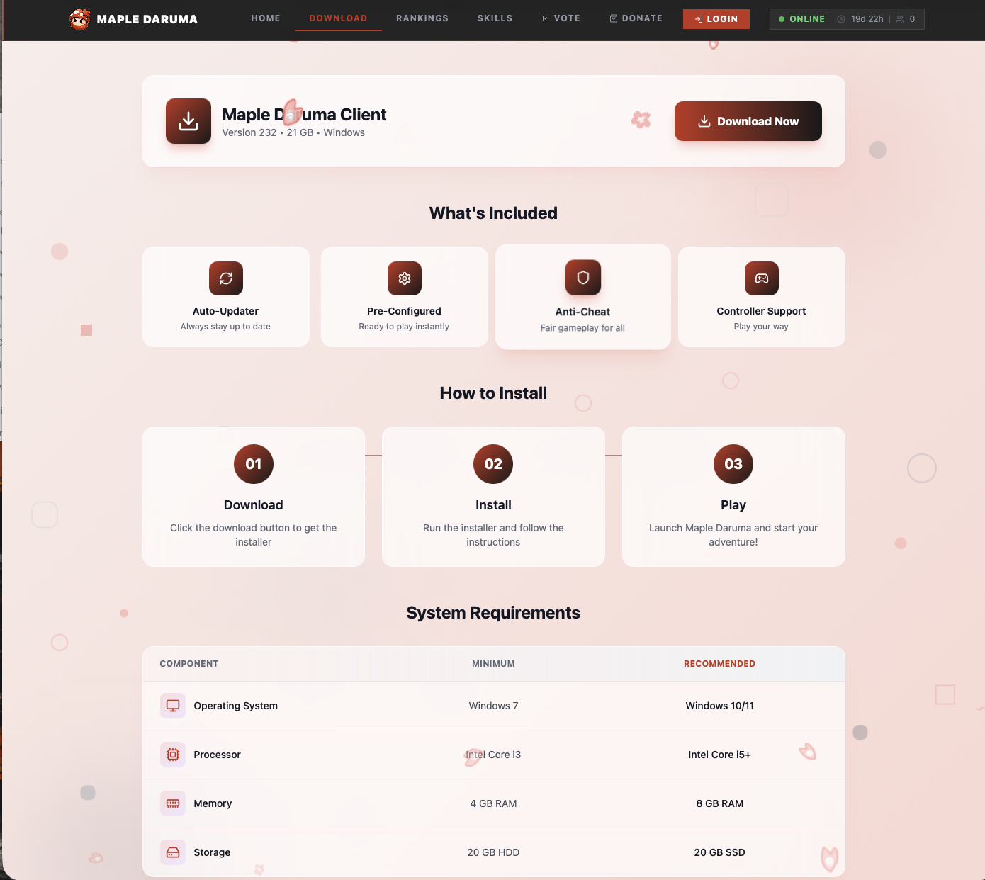 Product download experience designed and developed by Kiro
